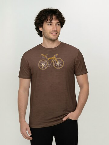 Maglia funzionale ' Loom Bike Gravel ' di GREENBOMB in marrone: frontale