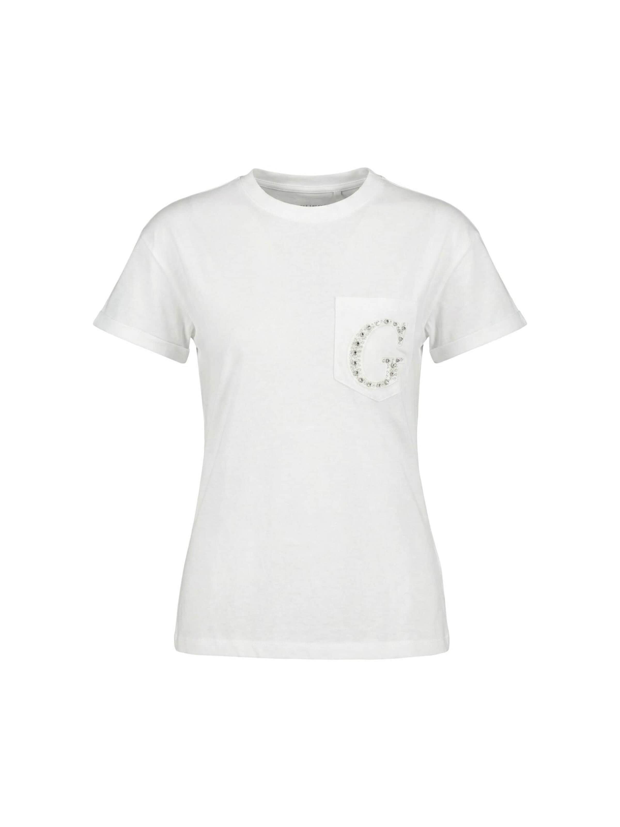 Maglietta 'SS CN POCKET G LOGO TEE W6GI17 K3037' di GUESS in bianco