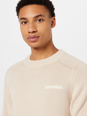 TOMMY HILFIGER Pullover in Beige