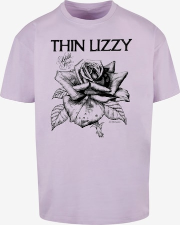 Merchcode Shirt 'Thin Lizzy - Rose' in Lila: voorkant
