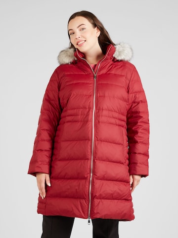 Tommy Hilfiger Curve Winter Coat in Red: front