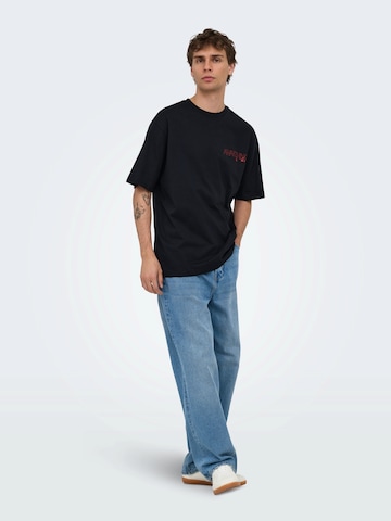 T-Shirt 'ONSKEANE' Only & Sons en noir