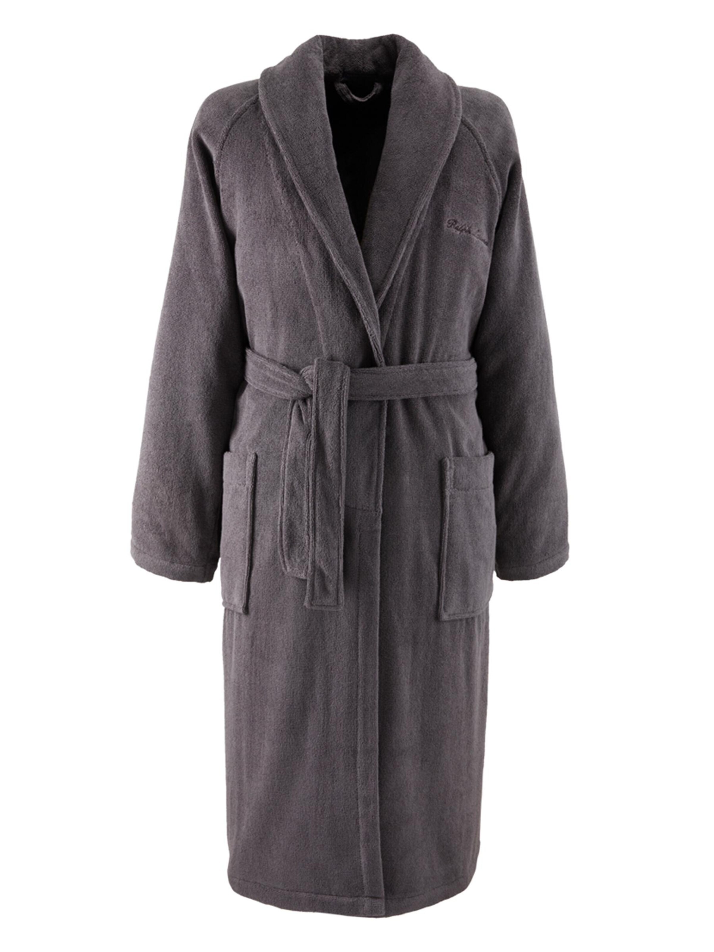 Ralph Lauren Home Long Bathrobe 'DULANEY' in Grey: front