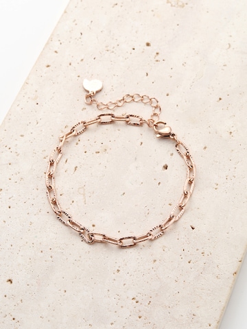 Bracelet 'Textured Link' Hey Happiness en or