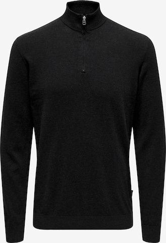 Only & Sons Sweater 'ONSLOUI' in Black: front