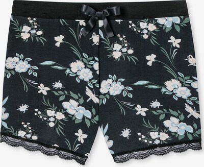 SCHIESSER Shorty 'Mix+Relax' in hellblau / grün / schwarz / weiß, Produktansicht