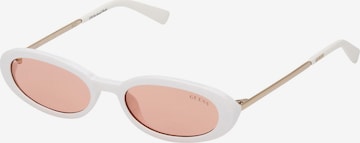 Lunettes de soleil GUESS en blanc : devant