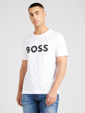 BOSS Green Shirt 'Mirror1' in Wit: voorkant
