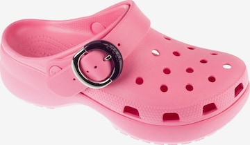 Crocs Clogs 'Classic Platform Dipped Buckle Clog' in Pink: front