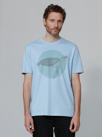 Watapparel Shirt ' Meeresschildkröte ' in Blauw: voorkant