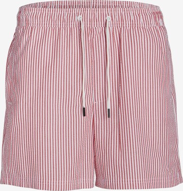 JACK & JONES Kratke kopalne hlače 'FIJI' | rdeča barva: sprednja stran