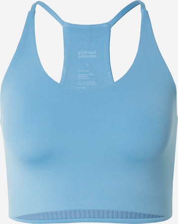 Girlfriend Collective Sports Bra 'Cleo' in Blue: front