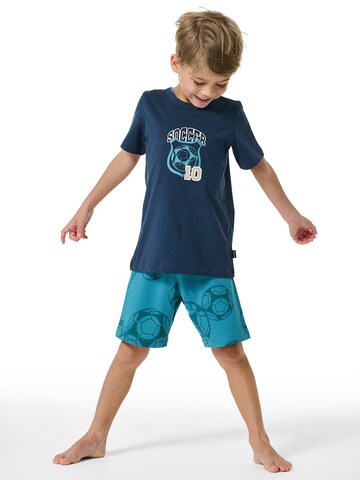 SCHIESSER - Pijama 'Boys World' en azul: frente