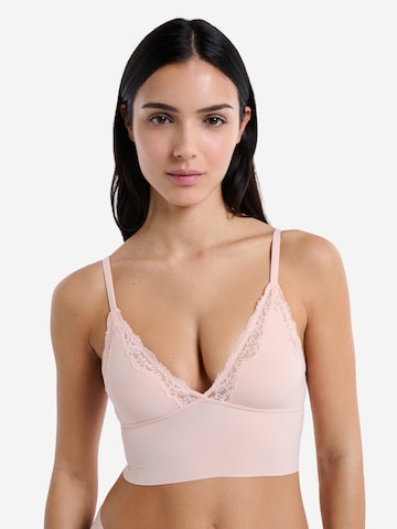 Triangolo Reggiseno 'Pure Soft Lace' di ETAM in rosa: frontale