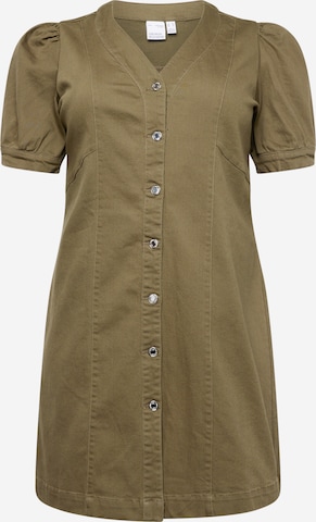 Robe-chemise 'WILD' Vero Moda Curve en vert : devant