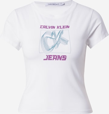 Calvin Klein Jeans T-Shirt 'Hyper Real' in Weiß: predná strana