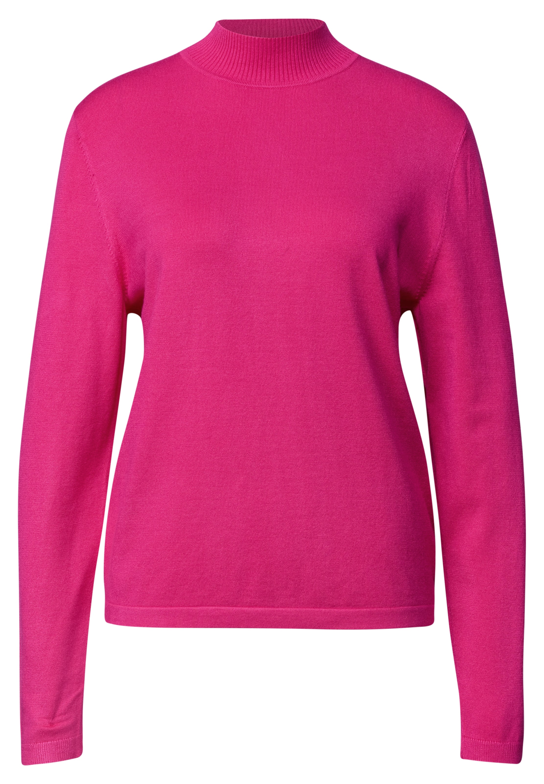 Street One Studio Langarm Pullover mit Turtle Neck in Pink: Vorderseite