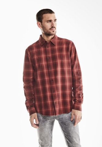 Street One MEN Regular Fit Hemd in Rot: Vorderseite