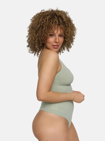 Body modellante 'Neckholder Shapewear mit String' di cfab (formerly creamy fabrics) in verde