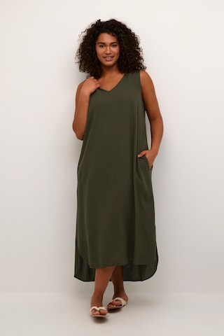 KAFFE CURVE - Vestido en verde: frente