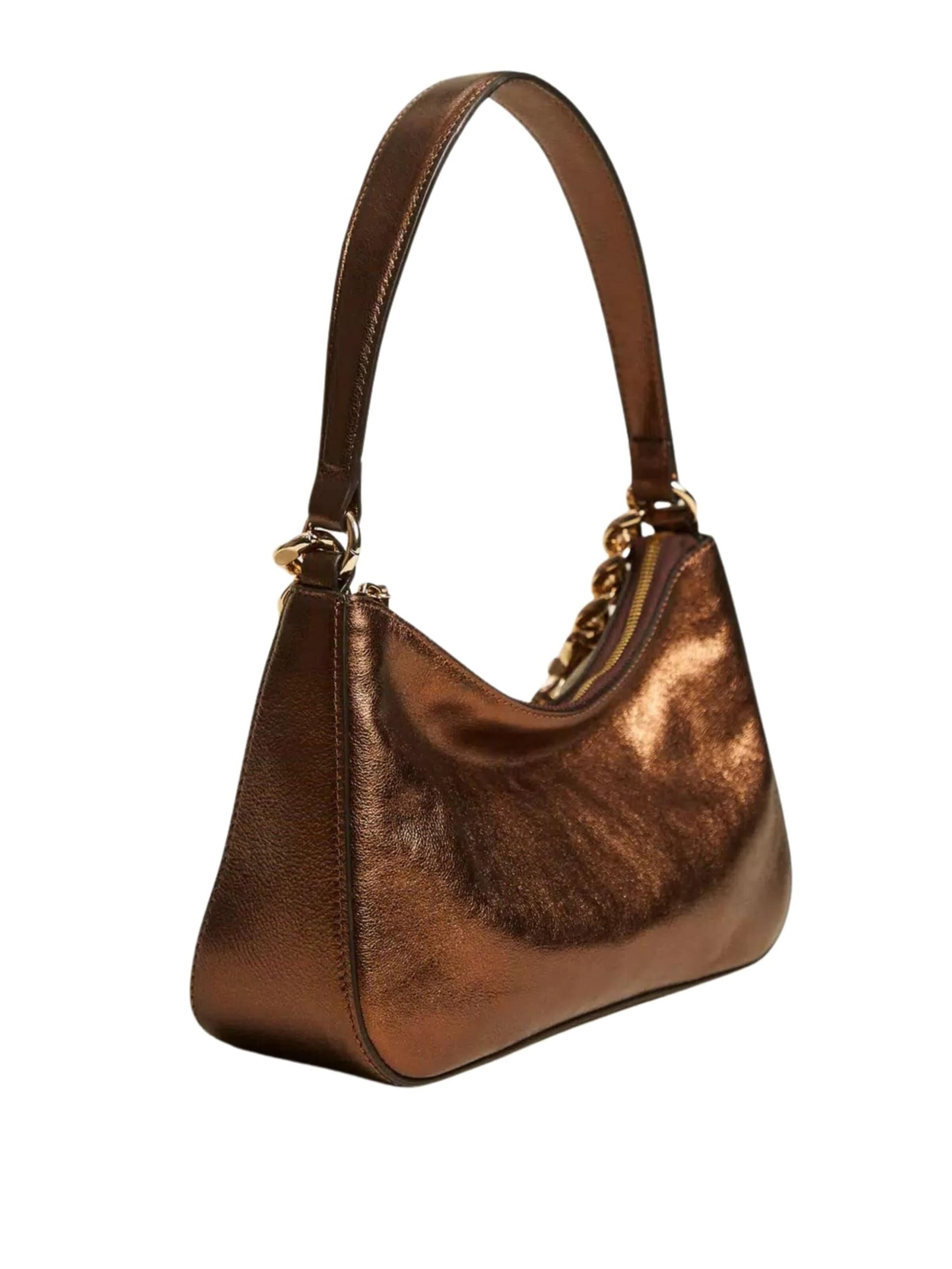 Twinset Handbag ''Liliane' medium laminated leather bag' in Brown