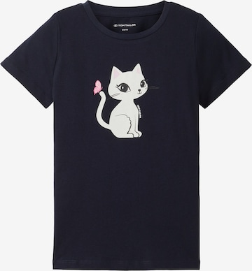 T-Shirt TOM TAILOR en bleu : devant