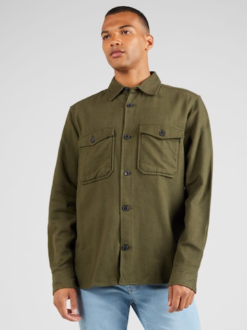 Only & Sons Regular fit Button Up Shirt 'Milo' in Green: front