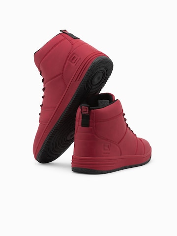 Baskets hautes Ombre en rouge