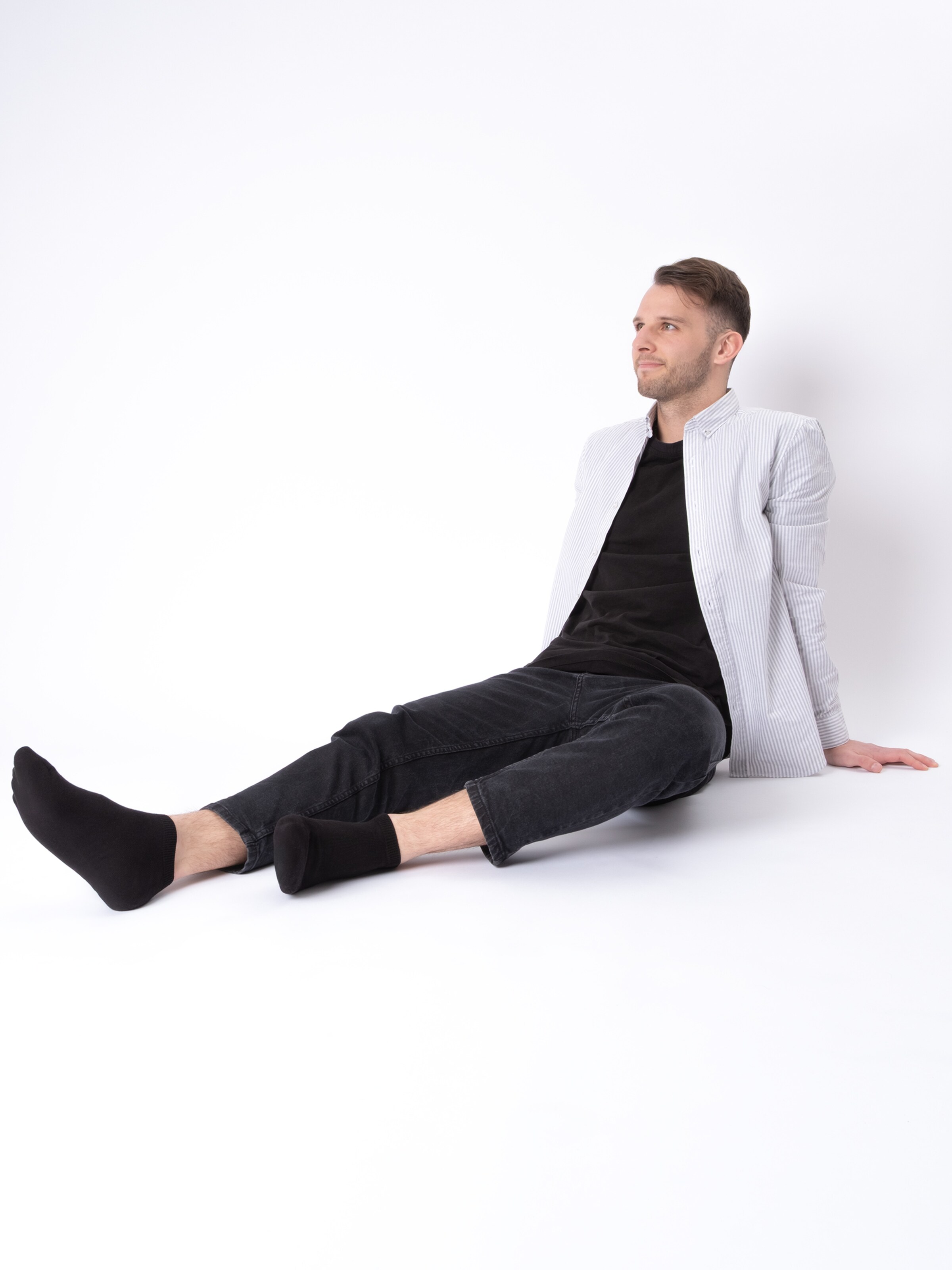Occulto Sneaker Socken '100 Baumwolle' in Schwarz