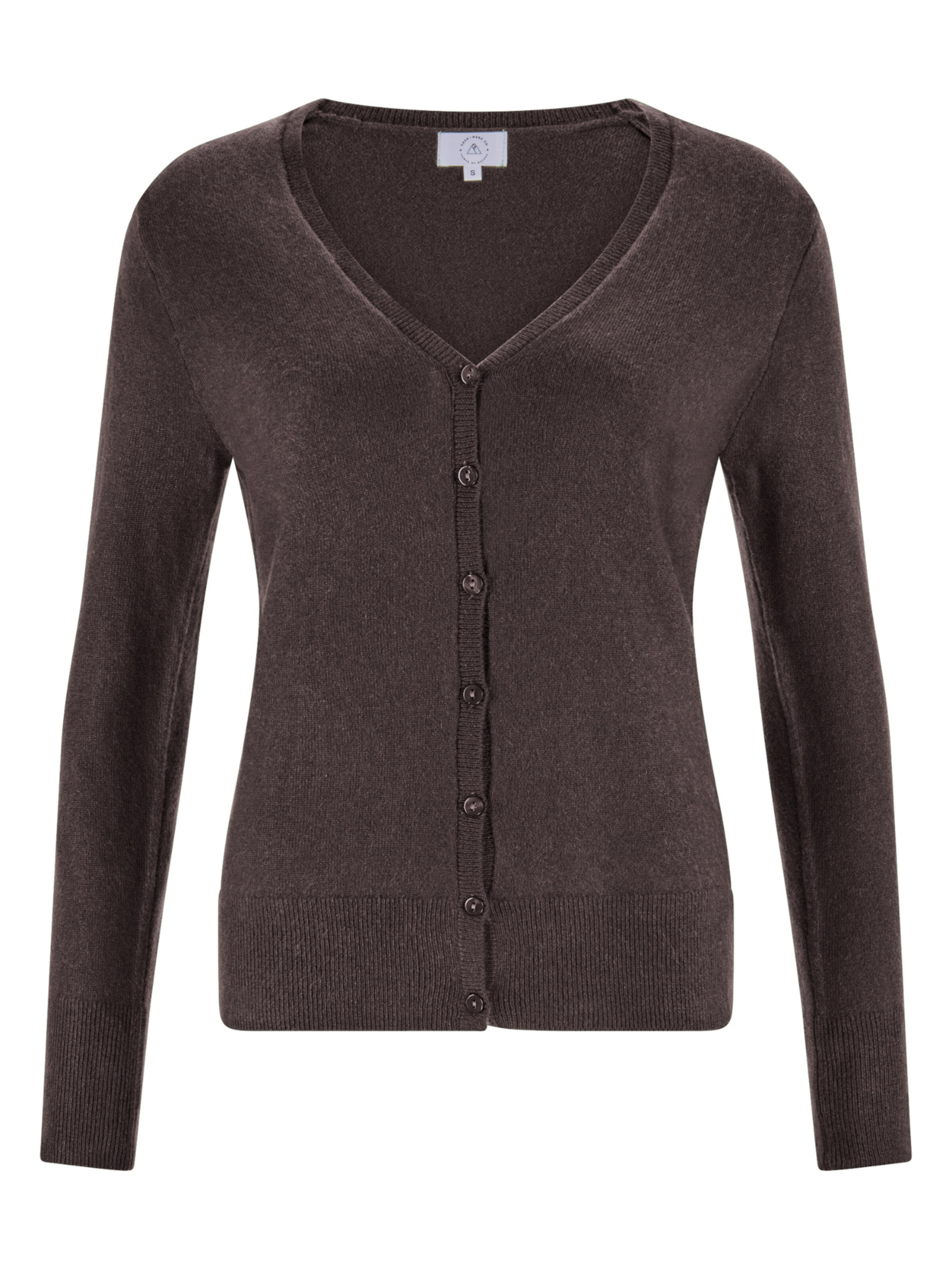 CASH-MERE.CH Cardigan i brun: forside