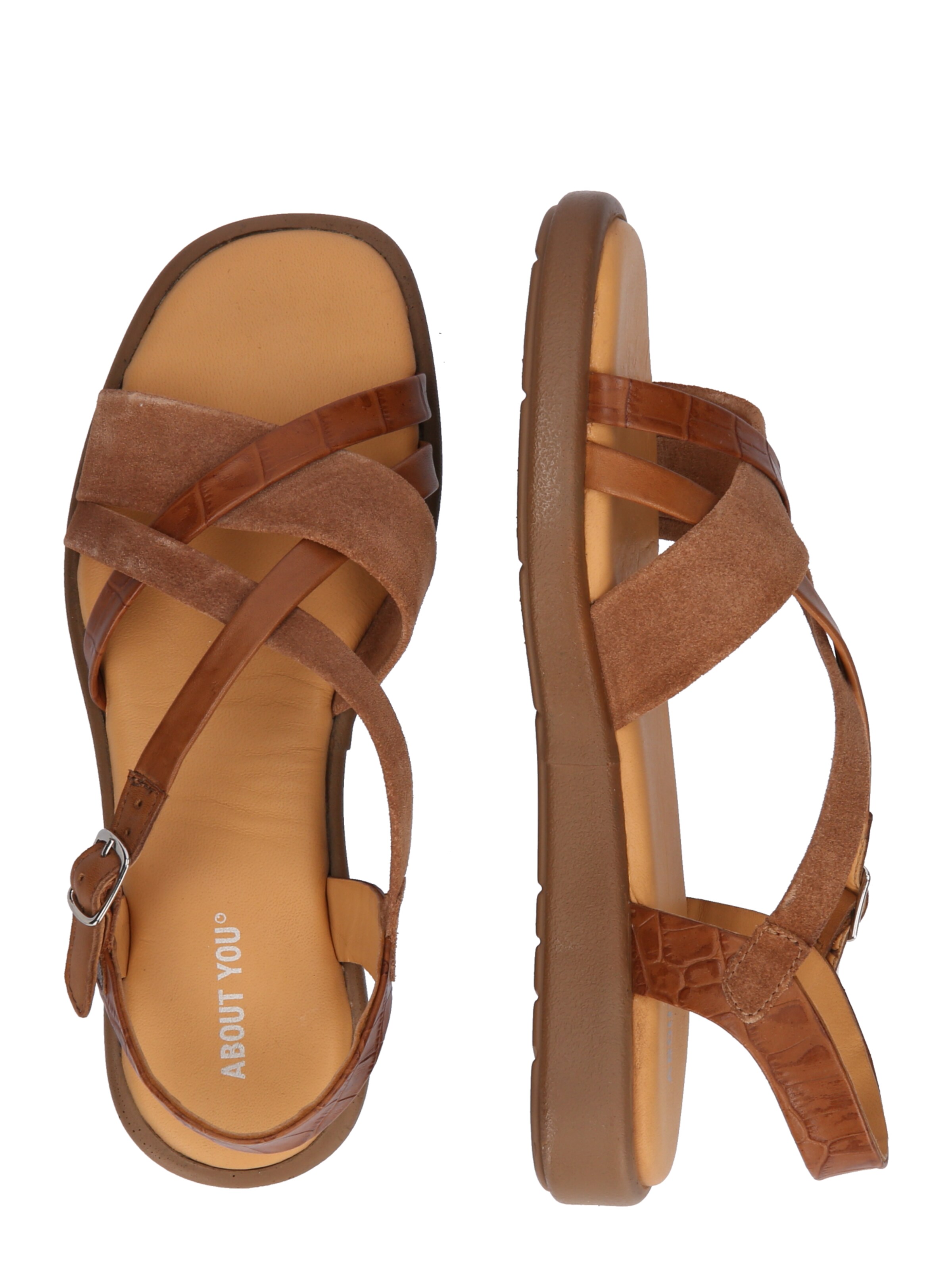 Sandales à lanières 'Adriana' ABOUT YOU en marron