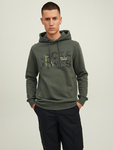 JACK & JONES Sweatshirt 'TECH' in Groen: voorkant