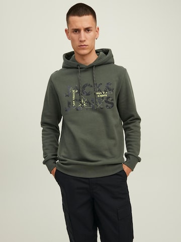 JACK & JONES Sweatshirt 'TECH' in Groen: voorkant