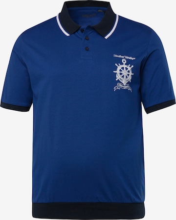 Men Plus Shirt in Blauw: voorkant