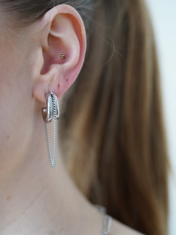 hiBALI Earrings 'Fusion Drop' in Silver