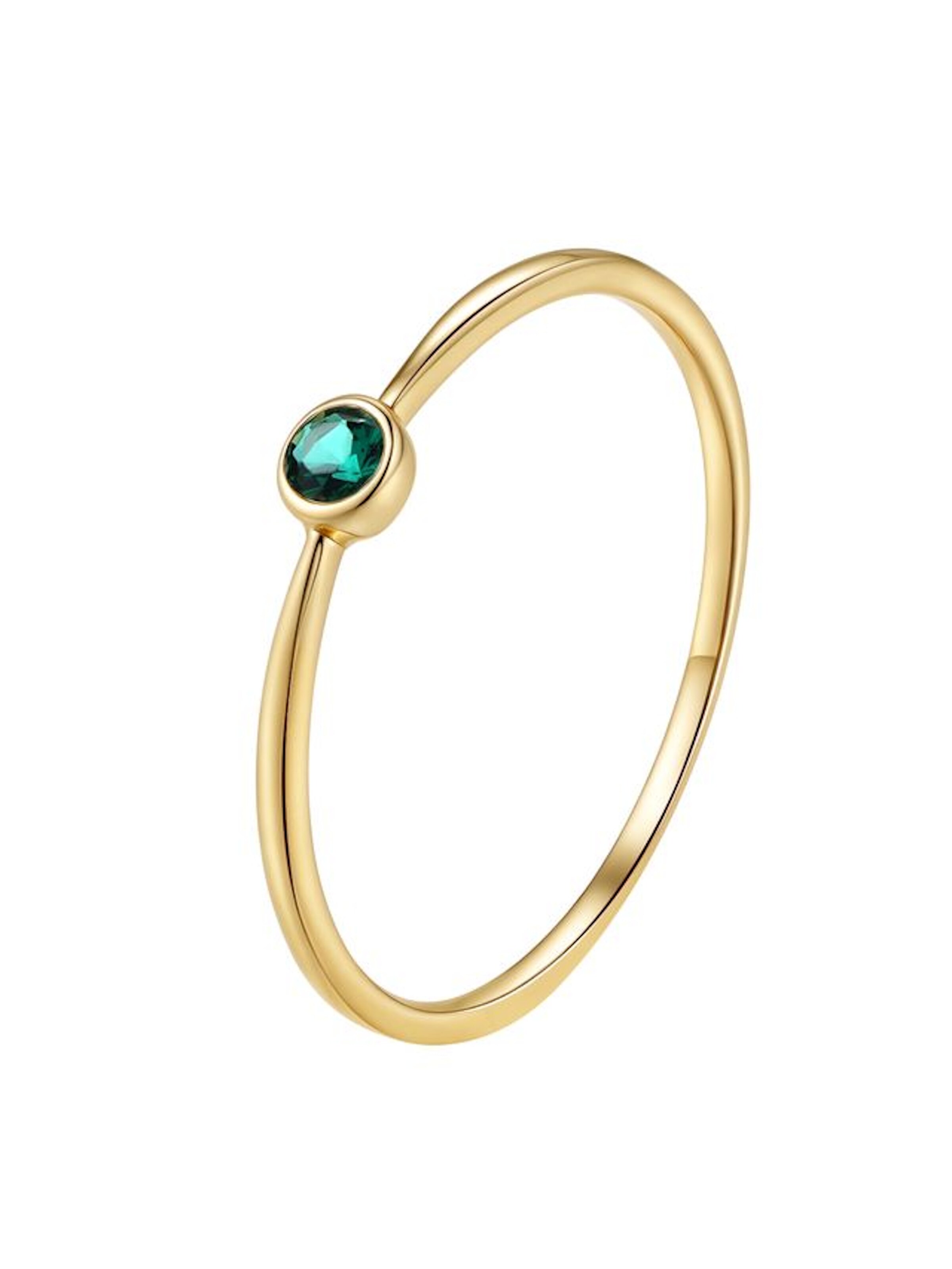 Dear Me Ring 'Emerald Touch' in Gold: front
