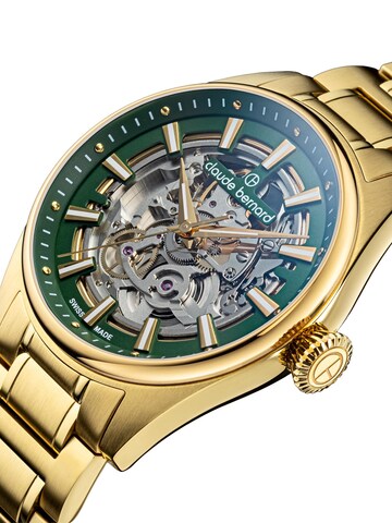 Claude Bernard Analog Watch 'Proud Heritage Automatic Skeleton' in Gold