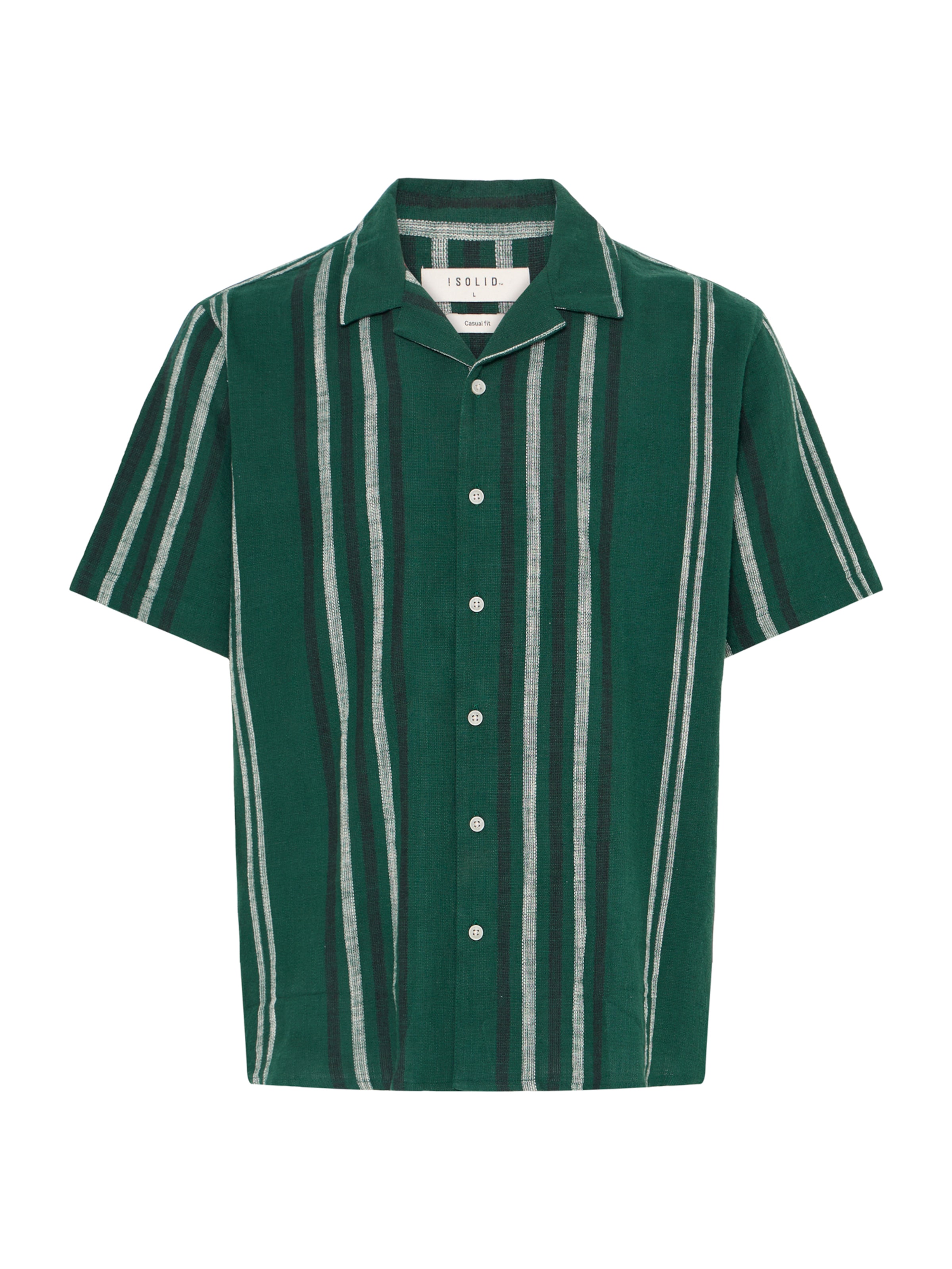!Solid Comfort Fit Skjorta 'Isai' i grön: framsida