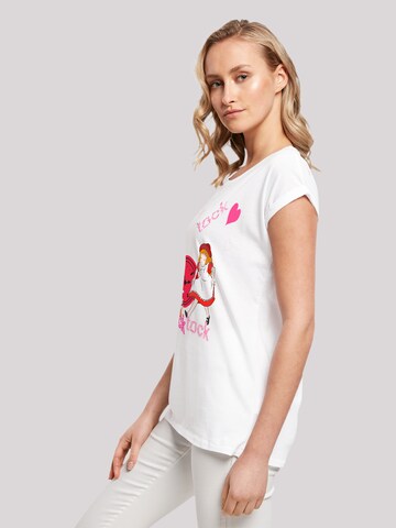 T-shirt 'Alice im Wunderland Tick Tock' F4NT4STIC en blanc