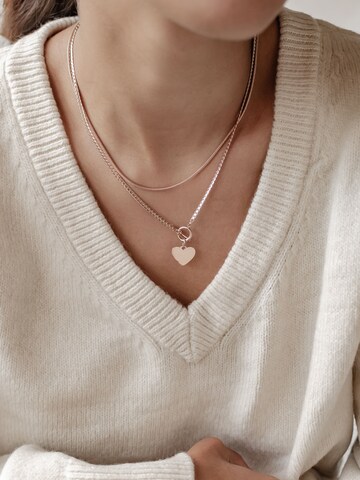 Hey Happiness Necklace 'Herz Duo' in Gold