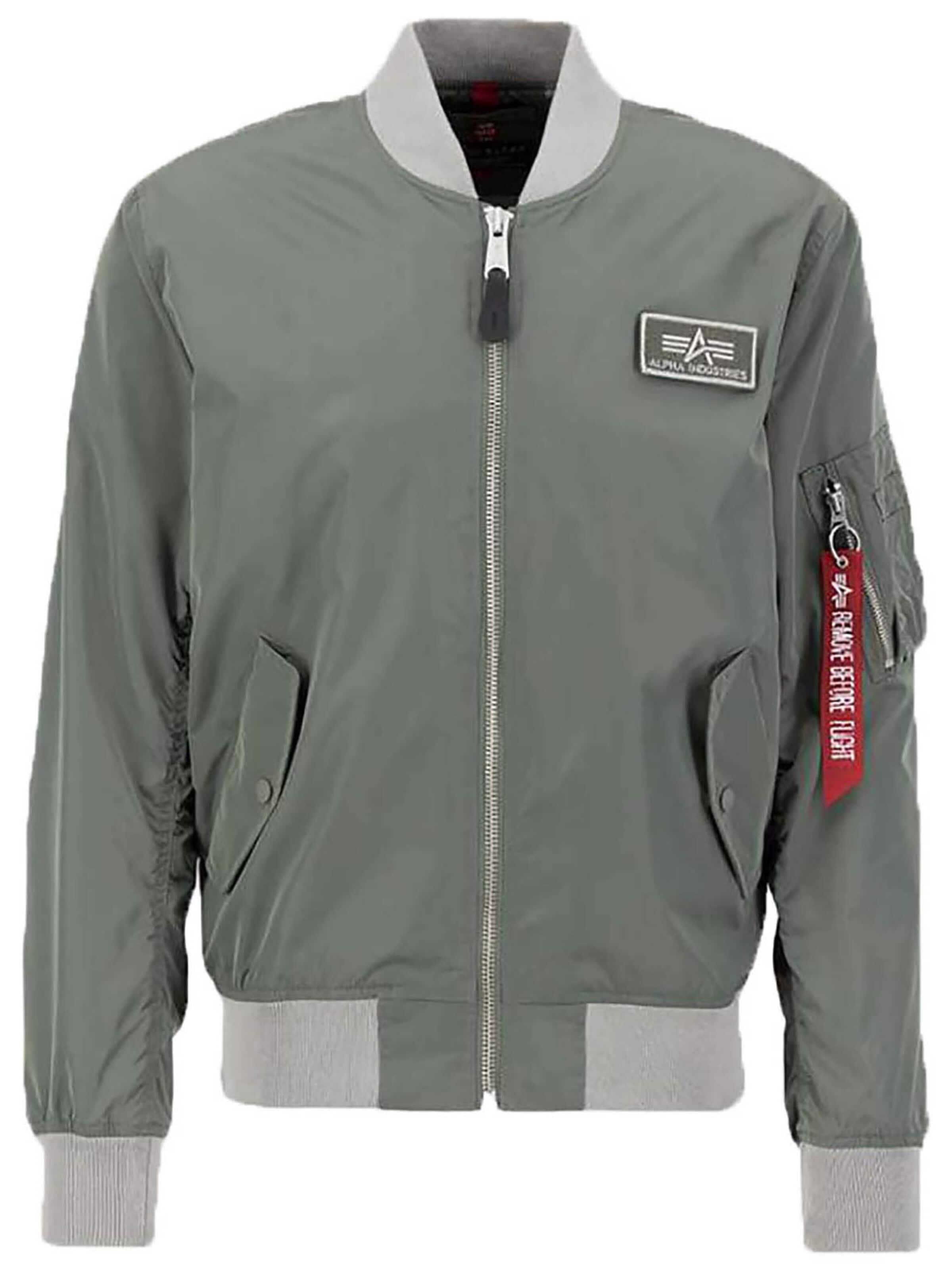 ALPHA INDUSTRIES Välikausitakki 'MA-1 TTC' värissä vihreä: etupuoli
