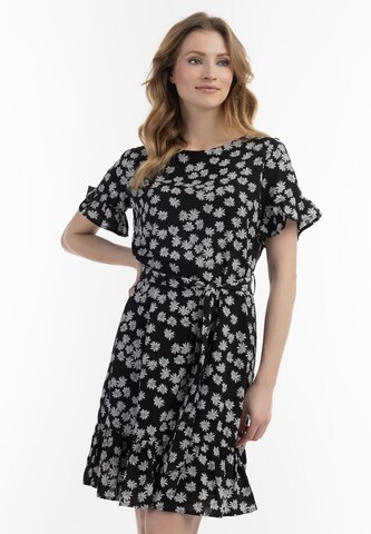 Robe Usha en noir : devant