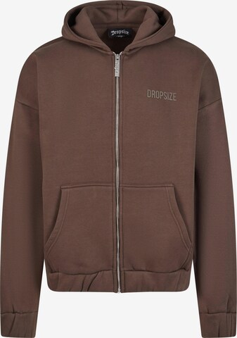 Dropsize Sweatjacke in Braun: predná strana