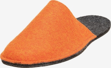 MagicFelt Slippers 'Filzpantoffel Magicfelt Travel 2.0' in Orange: front