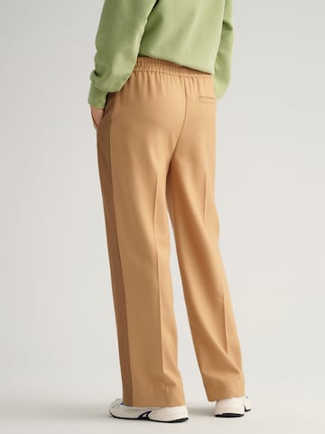 GANT Wide leg Broek in Beige