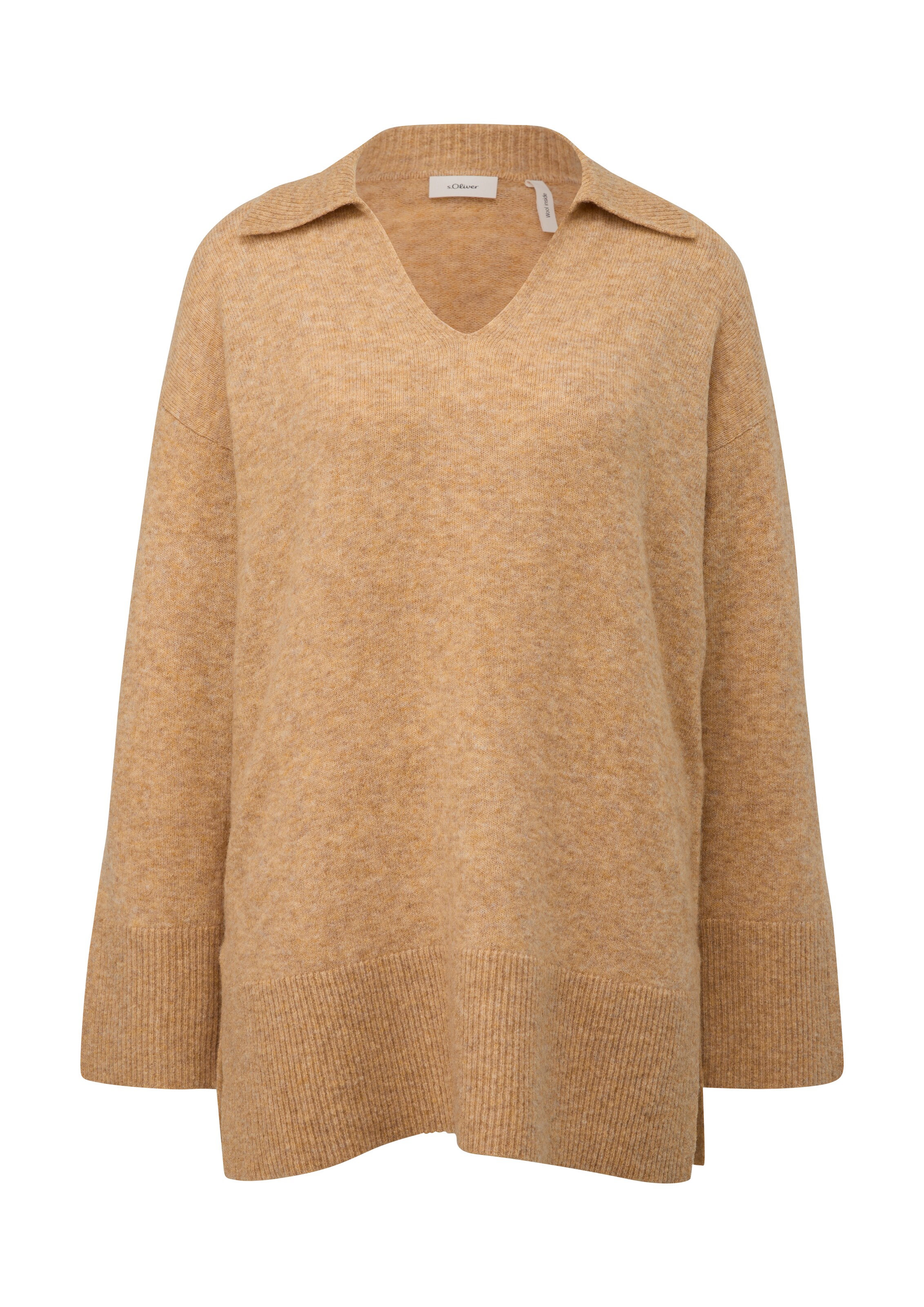 s.Oliver BLACK LABEL Pullover in Beige: Vorderseite