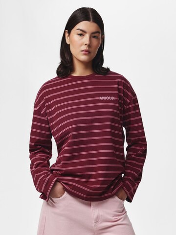 PIECES Shirt in Rood: voorkant