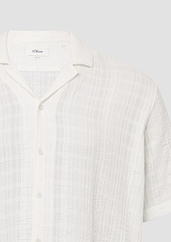 s.Oliver Comfort fit Button Up Shirt in White