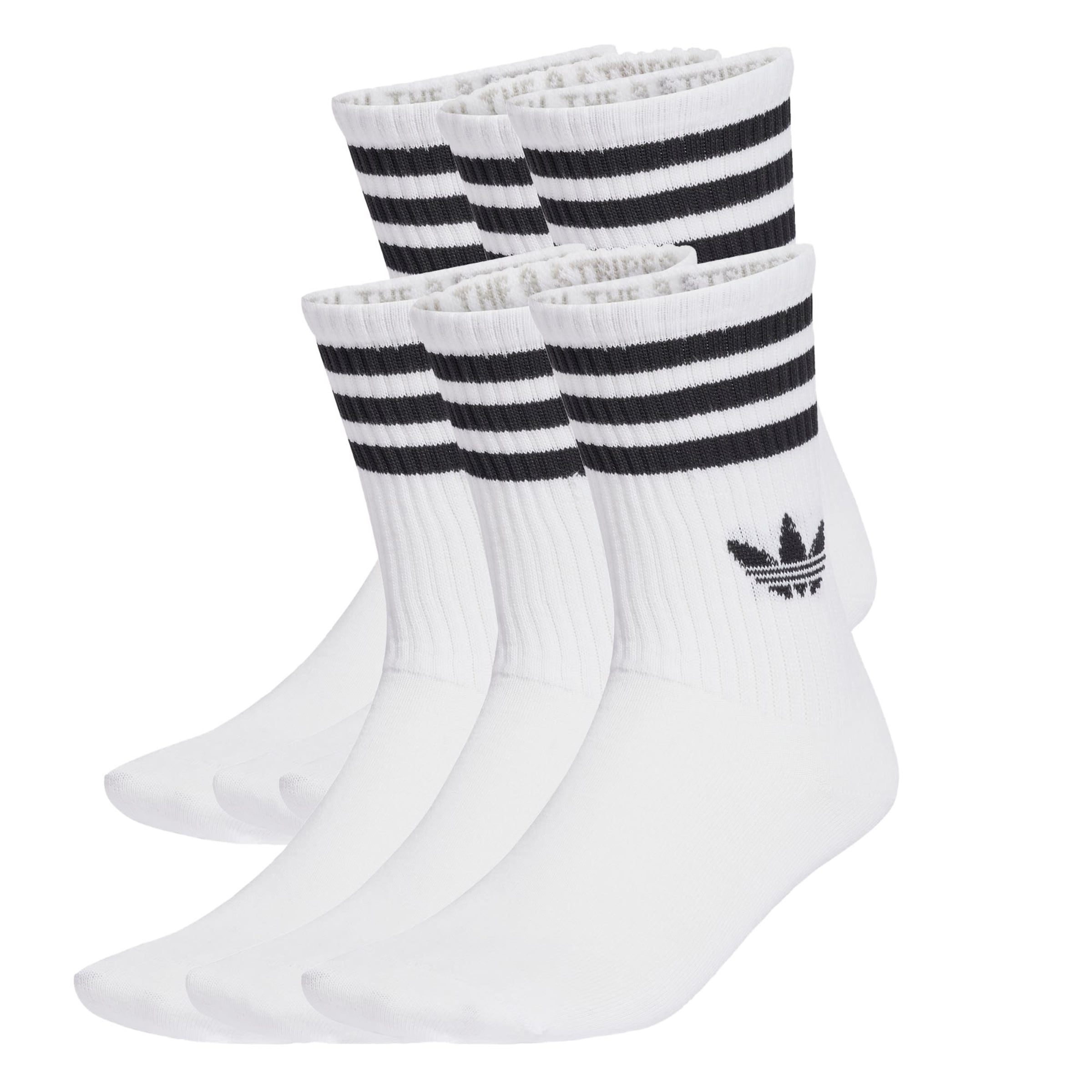 ADIDAS ORIGINALS Socken '3-Stripes Crew 6 Pairs' in Weiß: Vorderseite