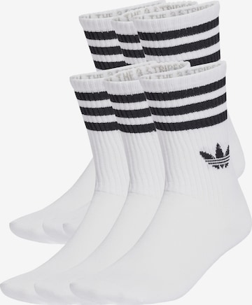 ADIDAS ORIGINALSČarape '3-Stripes Crew 6 Pairs' - bijela boja: prednji dio